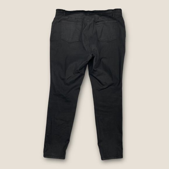Eileen Fisher Black Waxed Organic Cotton Stretch Denim Jeans - Picture 3 of 8